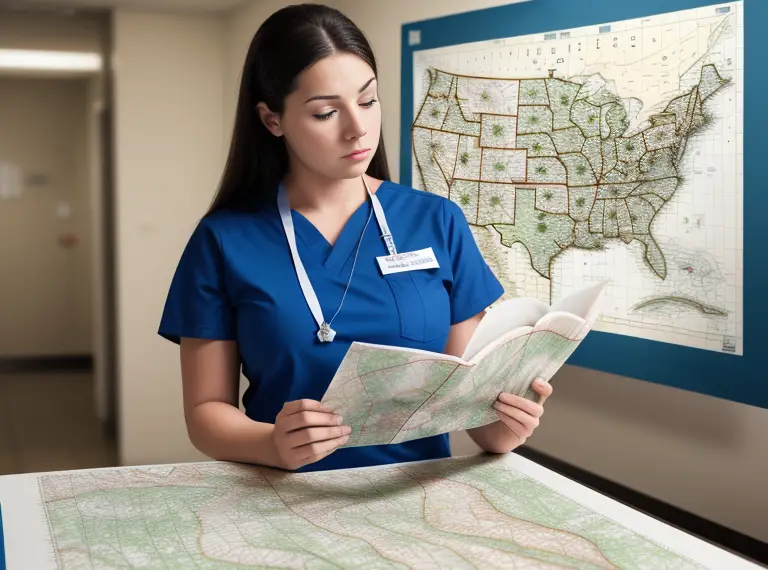 A nurse studying NCLEX pass rates across the United States.