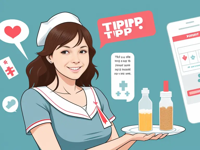 An illustration of a nurse holding a tray of medicine, focusing on the topic of tipping IV nurses.