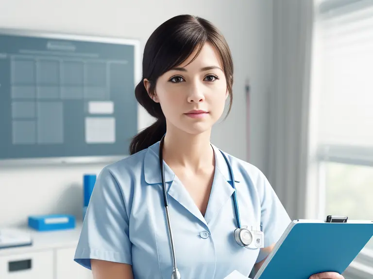 A female nurse holding a clipboard in an office specializing in ADHD.