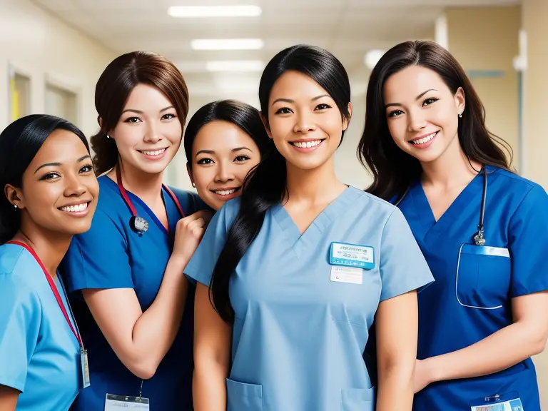 A group of nurses posing for a photo.