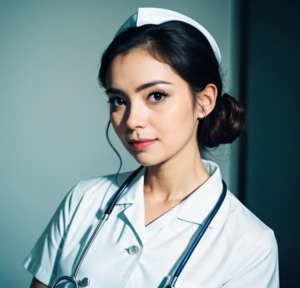 A young LPN nurse posing for a photo.