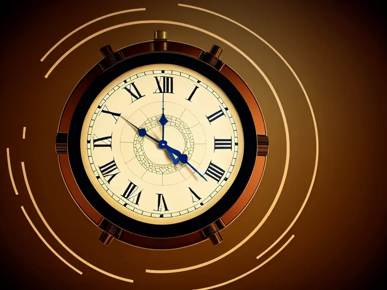 A clock with roman numerals on a brown background, reminding you of the passing time.